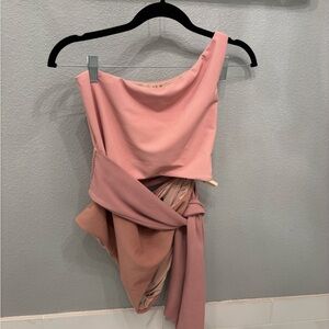 Beach Riot Blush and Taupe Textured Top